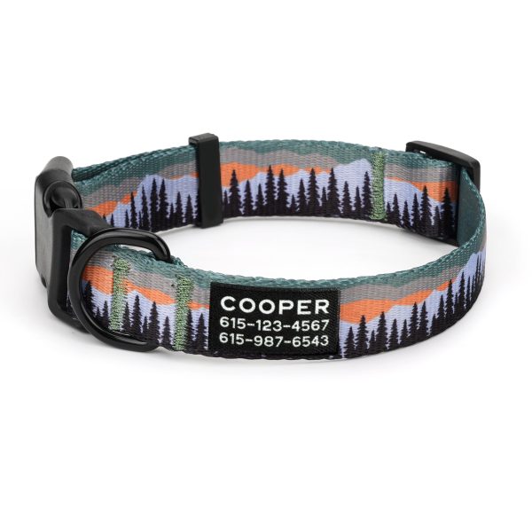 Personalized Camo Mountain Dog Collar