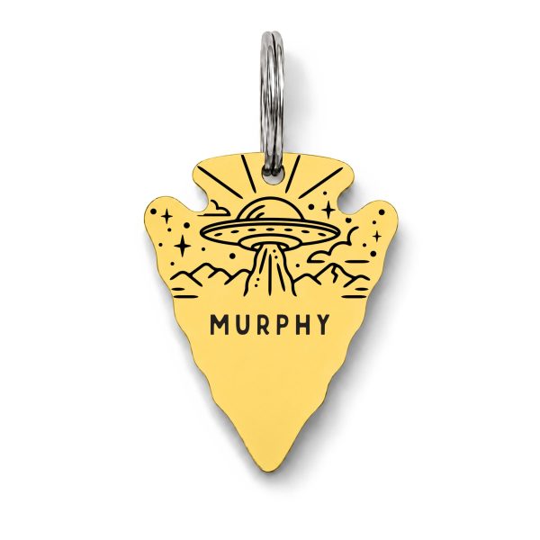 UFO Arrowhead Dog ID Tag